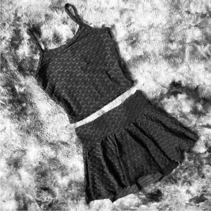 AQ-Sport Women's XL Black Sleeveless tank  & Skort Set Casual